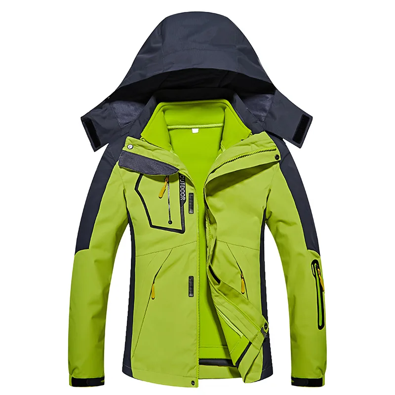 Мужская зимняя куртка 3 в 1, уличная походная куртка, Мужская куртка для кемпинга, туризма, дождевик, скалолазание, ветровка, треккинг, водонепроницаемые куртки