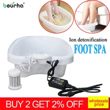 Home office Ion Ionic Cleanse Detox Foot Spa Plastic Foot Tub Bucket Foot Bath Device Machine For Men Women Health Care Tools