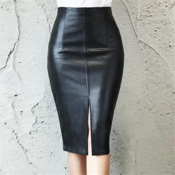 

Direct Deal Temperament high waisted split hip skirt - Black