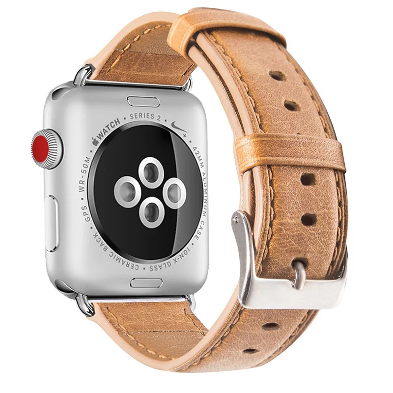 Мужской кожаный ремешок для часов iwatch 38 мм 40 мм 42 мм 44 мм мужской деловой кожаный ремешок для часов Apple Watch 5 серии