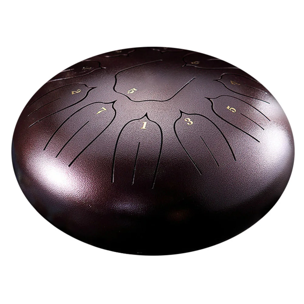 Dark brown Горячая сталь язык барабана мини ручной Пан барабаны Ударные музыкальные инструменты 8 тонов MVI-ing - Цвет: Dark brown