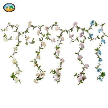 

Hui Rhyme Top Grade Artificial Cherry Blossom Flower Vine Decoration Wedding Exhibition Photographic Prop