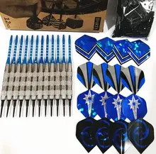 Juego de dardos de punta de acero con puntas adicionales, 12 Uds., 120 dardos con puntas adicionales