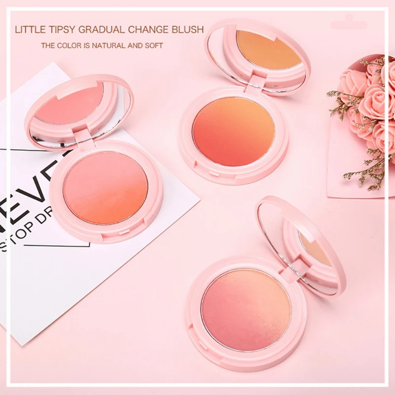 2 для нанесения цветных румян на градиент палитра румяны розовый персик