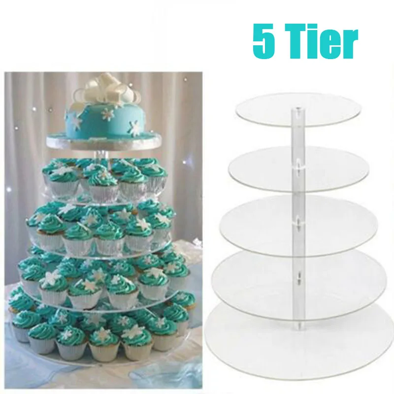 

1*5 Layer Plate Wedding Cake Plate Stand Cupcake Display Rack Fruit Vegetable Placed Tool Wedding Birthday Party Cake Stand