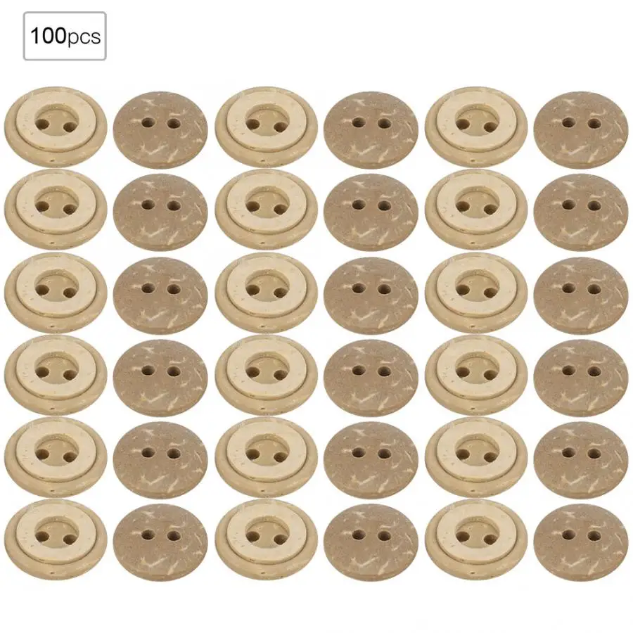 button 100PCS Round Coconut Buttons Cartoon DIY Sewing Crafts Buttons Clothing Accessories buttons for clothes