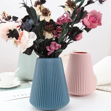 Unbreakable Plastic Vase Living Room Decor Ornaments Modern Nordic Flower Pot For Flower Arrangements Home Wedding Decoration