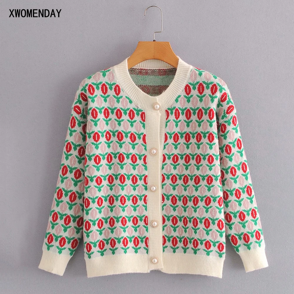 

Cardigan Tops Autumn Winter White Long Sleeve Button Up Knitted Cardigans Womans Clothes Fall Fashion 2020 Sweaters For Women