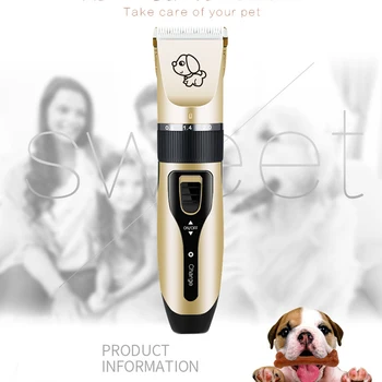 

Professional Pet Dog Hair Trimmer Mute Cutter Machine Cat Haircut USB Electric Grooming Shaver Clipper Kits
