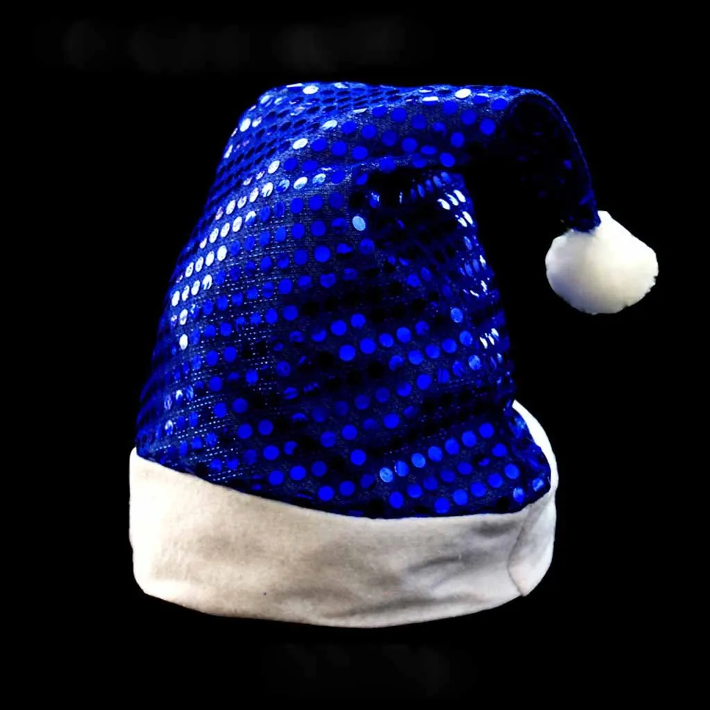 Рождественская шляпа Санта-Клауса, синяя и белая шапка для костюма Санта-Клауса, новинка, Рождественская маска, лидер продаж, decorazioni natalizie, шапки