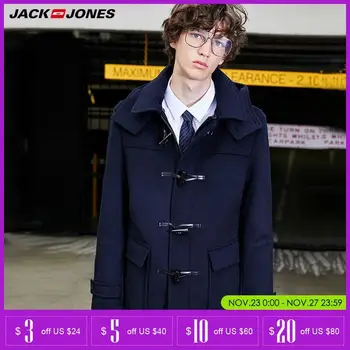 

JackJones mens fall and winter detachable Lamb fur collar wool coat| 219327525