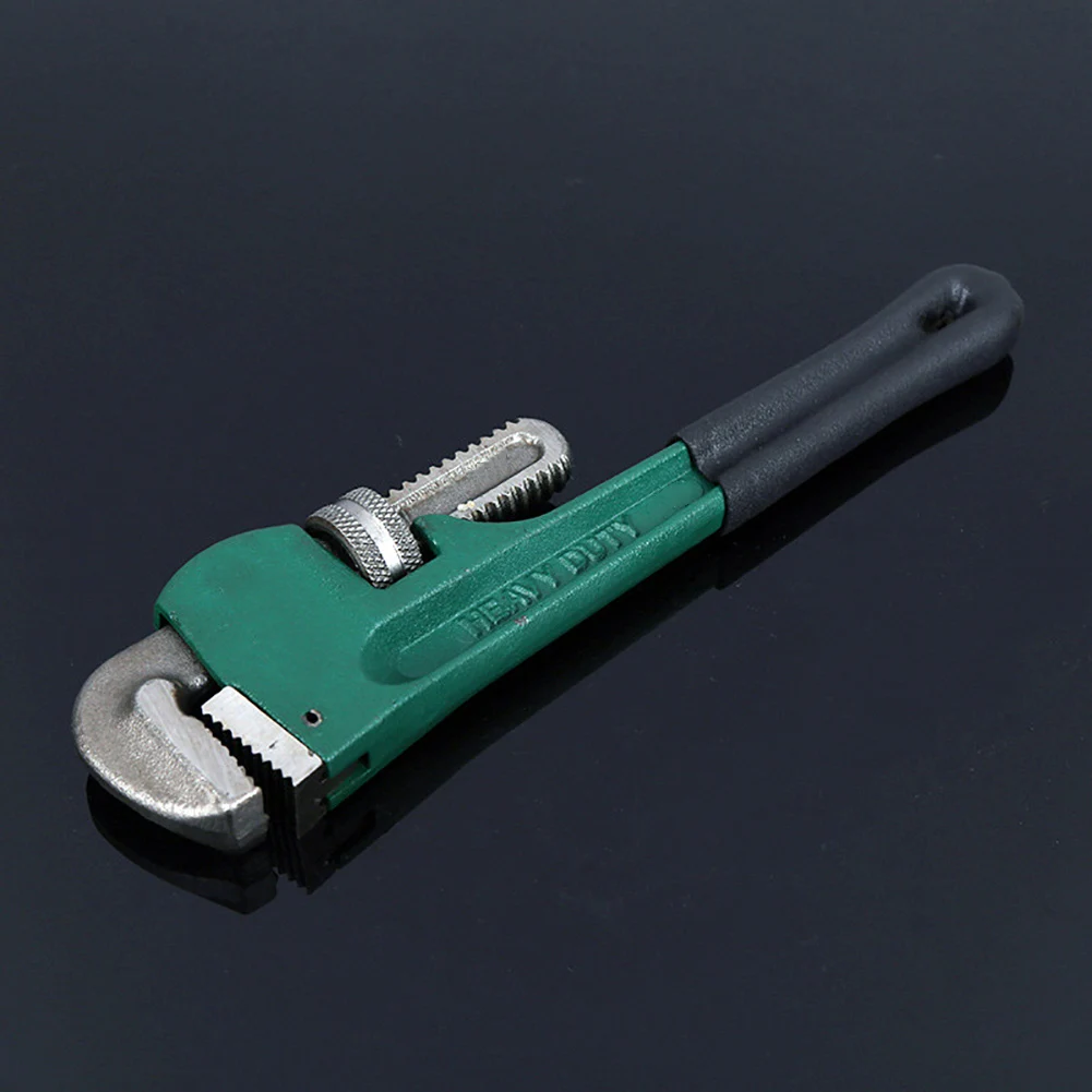 Регулируемый ремень ключ, дюймовый стандарт 45# Сталь Heavy Duty 10 дюймовые сверла для быстрого трубный ключ прямая ручка после термической обработки, Водостоки ключ, дюймовый стандарт ручные инструменты