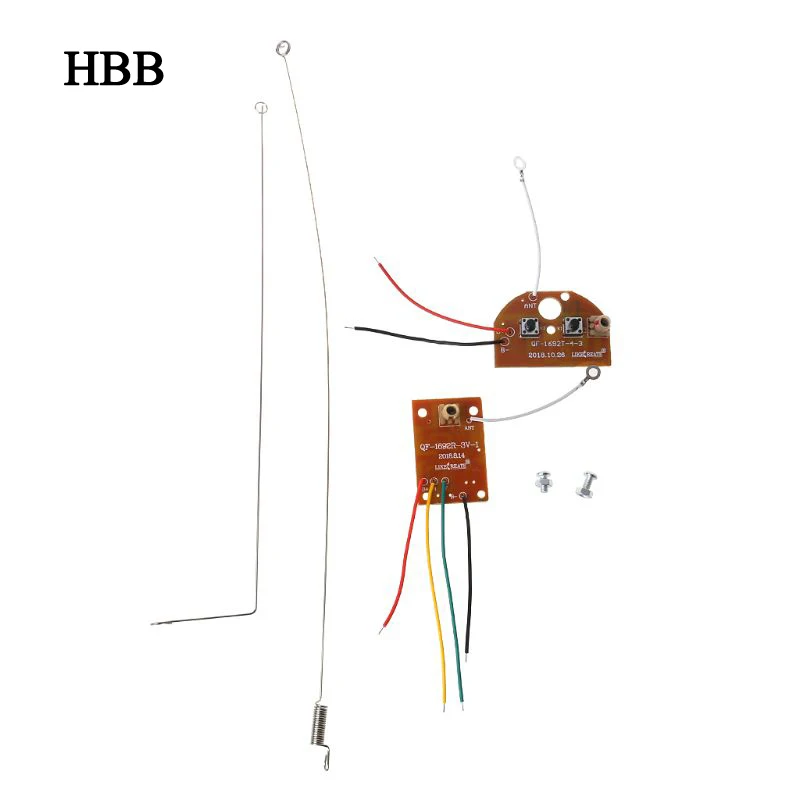 

2CH RC Remote Control 27MHz Circuit PCB Transmitter and Receiver Board Radio System with Antenna Set for Car Truck Toy