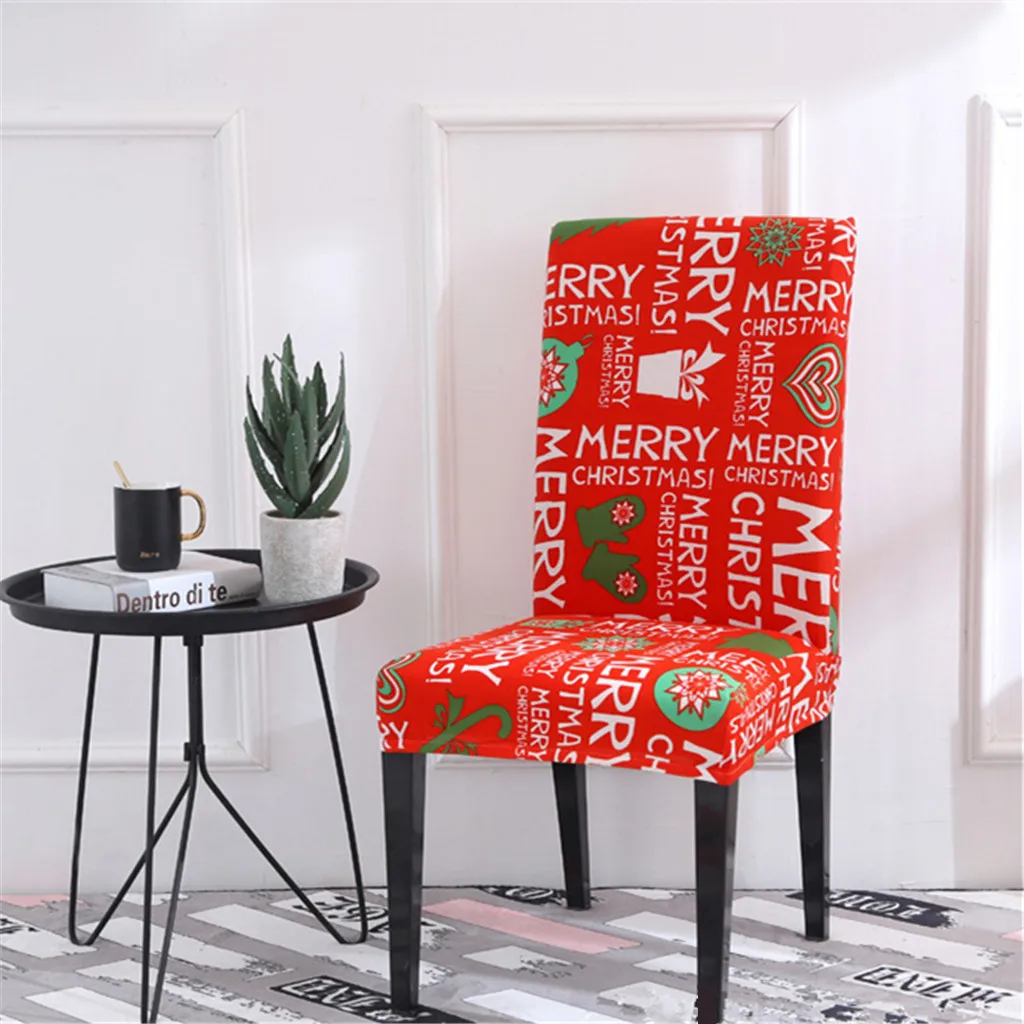 Chair Cover Spandex Stretch Elastic Slipcovers christmas decor Dining Seat Cover for Banquet Wedding Restaurant Hotel housse