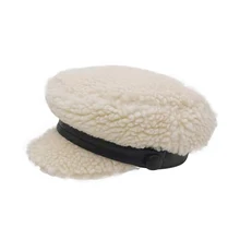 Лидер продаж, осенние модные женские шапки из овечьей шерсти в британском стиле, теплые белые ретро шапки с восьмиугольным козырьком в стиле «Newsboy» в стиле милитари
