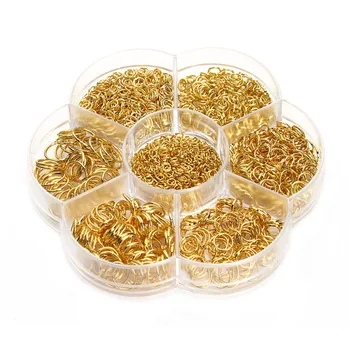 

Iron Jump Rings For Jewelry Making DIY Metal Findings Gold Silver Color Antique Bronze Nickel Free Mix Sizes 3~10mm 1450 Pcs/box