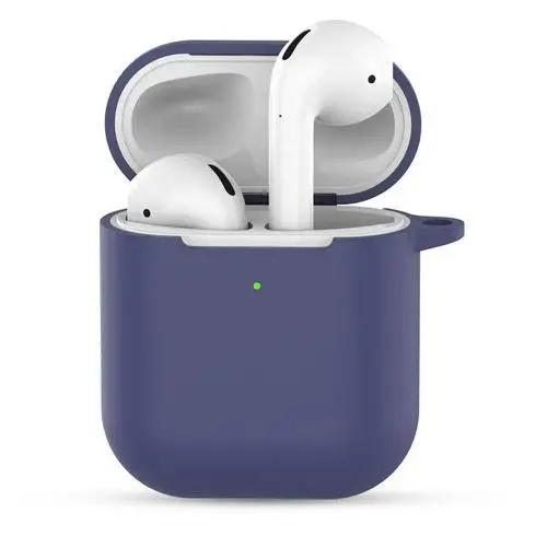 04 blue Для Airpods 2 TWS Портативный Силиконовый чехол для беспроводной bluetooth-гарнитуры защитный чехол анти-потеря наушники коробка аксессуары - Цвет: 04 blue