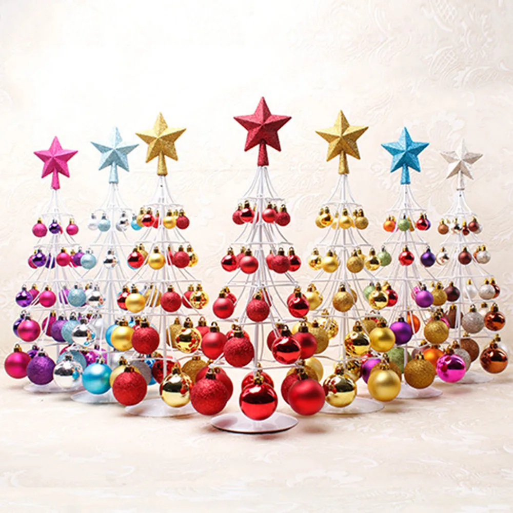 

Christmas Tree Decoration Miniature Christmas Ball Tower Tree Top Star Christmas Z831