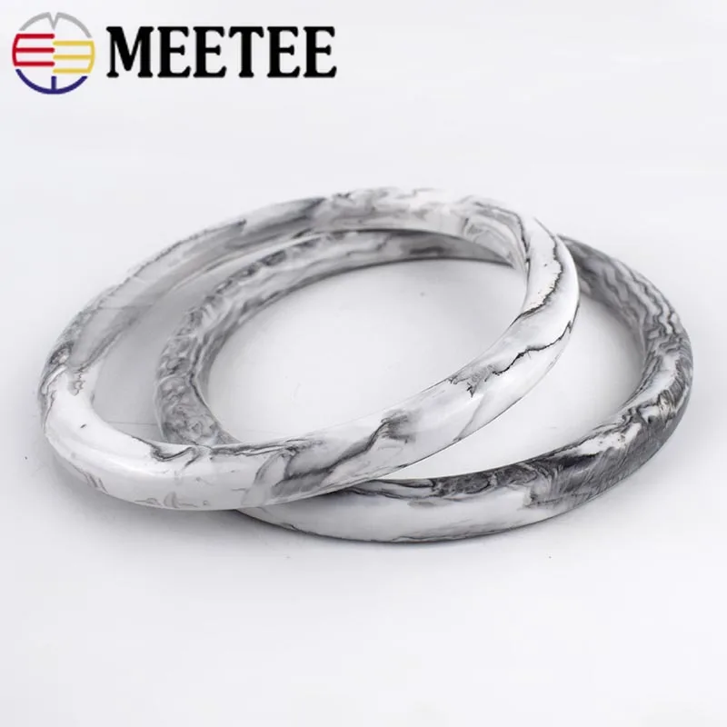 Meetee 2/4 шт. ID98mm смолы ручки застежки сумки каркас рекламный выдвижной ручной-хомут с круглым воротником для мальчиков и девочек крючок Вешалка зажима застежка Leathercrft аксессуары BF457