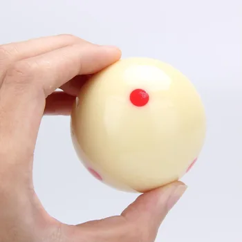 

2-1/4" Practice Indoor Game Resin Mini Billiard Pool Tool Cue Ball Table Regulation Size Training Sports Entertainment Red Dots