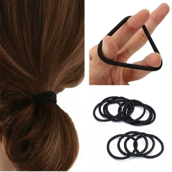 

50Pcs/Set Rubber Black Elastic Hairbands for Girls Fashion Women Scrunchie Gum for Hair Accessories Elastic Hair Bands