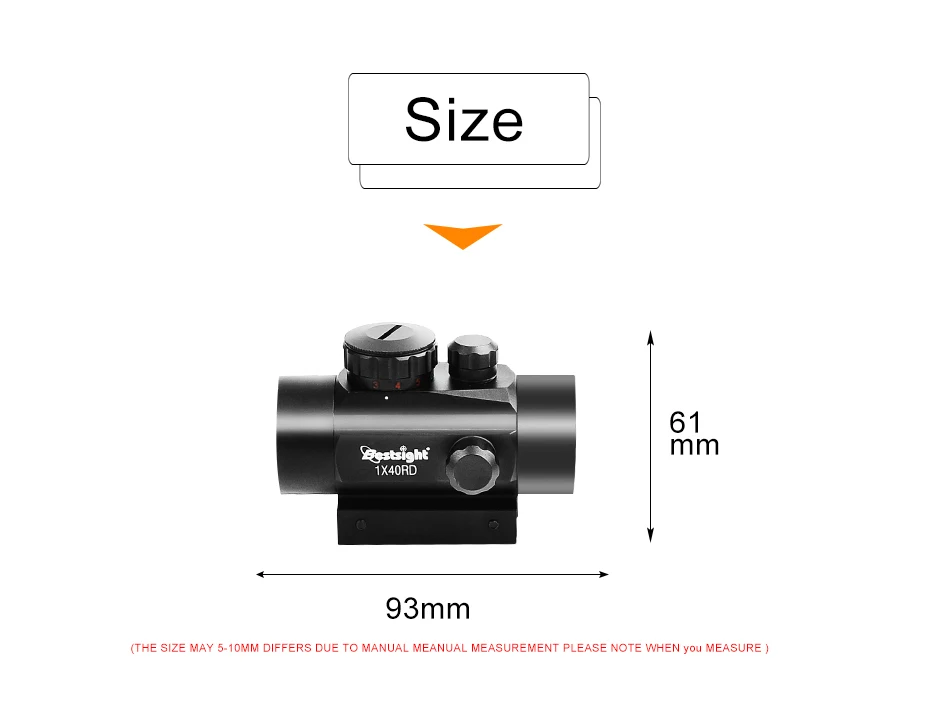 B bestsight 1x40 2x40 3x44 прицел с красной зеленой точечной подсветкой дальномер охотничий прицел 11 мм и 20 мм Вивер