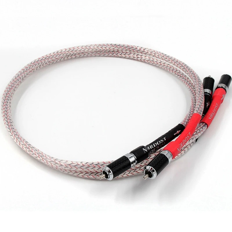 US $134.99 Pair Valhalla 9 Core 7N Copper Silver RCA Cable For HIFI Audio Amplifier CD Player