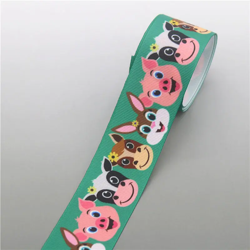 DHK 1,5 ''50 ярдов животные лиса напечатанный Grosgrain ленточный аксессуар Hairbow головной убор украшение «сделай сам» оптом 38 мм S1127