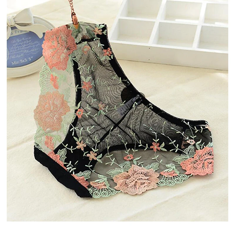 Lace-Black Женское нижнее белье, бесшовные трусики, сексуальные одноцветные женские трусики, комфортные боксеры, трусики, дышащие шорты, нижнее белье, трусы с низкой талией - Цвет: Lace-Black
