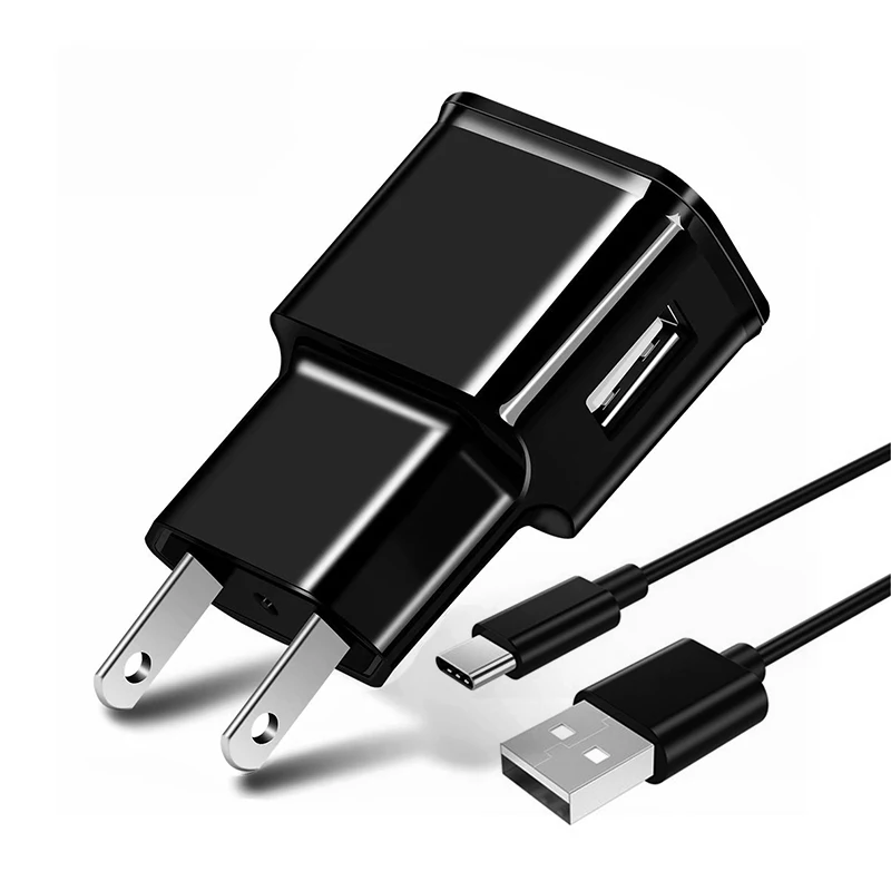 US and Cable Black USB зарядное устройство 2a Быстрая зарядка Путешествия ЕС США переходник портативное Сетевое зарядное устройство кабель мобильного телефона для samsung Galaxy A50 S8 Xiaomi - Тип штекера: US and Cable Black