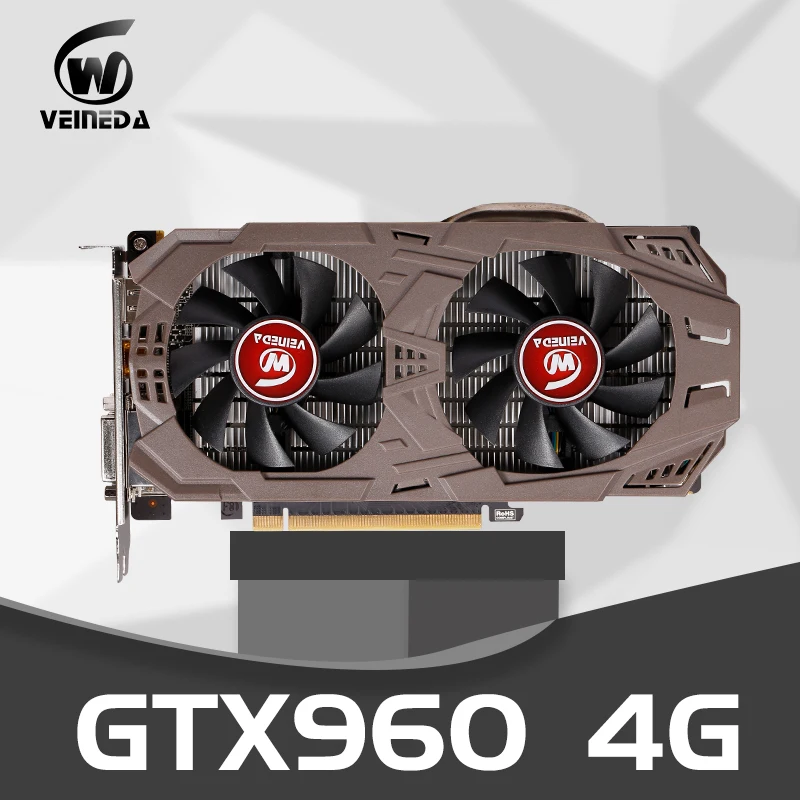 VEINEDA PC видеокарта Оригинал GTX 960 4 Гб 128 бит GDDR5 видеокарты для nVIDIA VGA карты Geforce GTX960