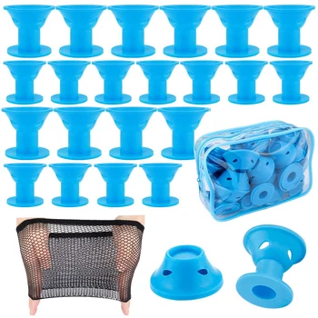 

40PCS Hair Rollers Large & Small Silicone Curlers for Hair Styling Silicone Curling Rollers Salon Tool