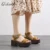 U-DOUBLE Summer Women Casual Shoes Тапочки Рим Ретро Толстая подошва Сандалии с открытым Носком Beach Slip On Slides Brand Design Sandals