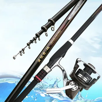 

Rock Fishing Rod Carbon Fiber Telescopic Fishing Olta Spinning Fishing Pole Travel Sea Boat Vara De Pesca Fishing Tackle Set
