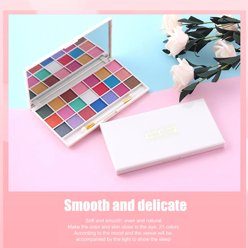 21 Colors Glitter Shimmer Makeup Eye Shadow Palette Eyeshadow Palette Powder Pigmented Shadows