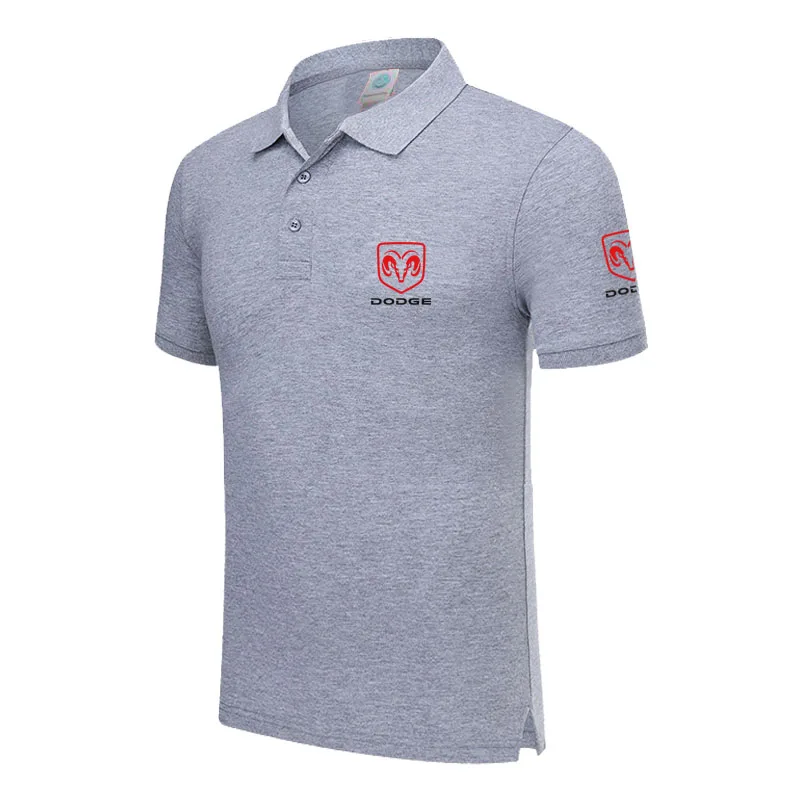 Высокое качество летние новые мужские рубашки поло с коротким рукавом одноцветная Мужская рубашка поло dodge мужские топы