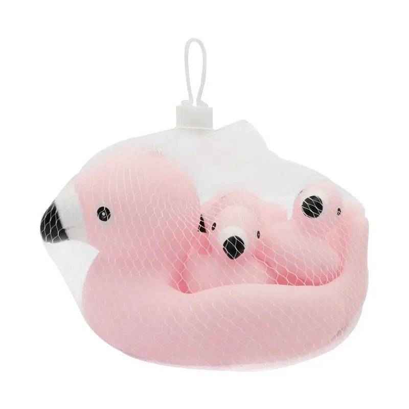 

Cross Border for Bath Toy Vinyl Flamingo Mother And Child Set a Small Junior Bathroom Water Toys Customizable