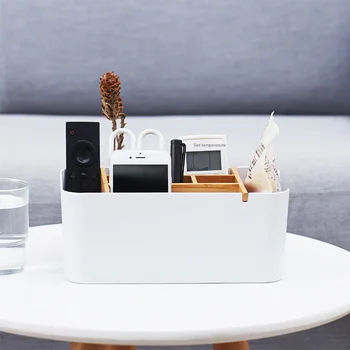 

Xiaomi Youpin Orange House bamboo fiber multi-functional desktop storage box large simple online celebrity cosmetics storage