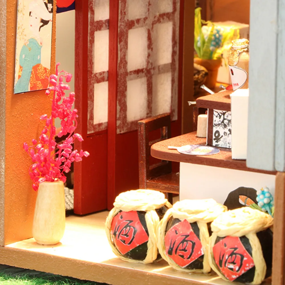 Креативный винный магазин DIY Головоломка сборная Кукольный дом миниатюрный деревянный дом с мебелью игрушки для детей рождественские подарки