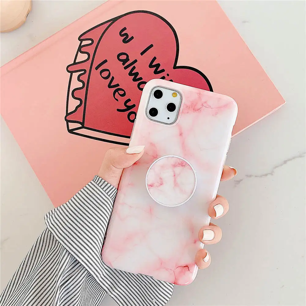 Роскошный Мраморный чехол-подставка для телефона для iphone 11 Pro X XR XS Max 7 8 6 6S Plus, силиконовый мягкий чехол-накладка из ТПУ - Цвет: Z1