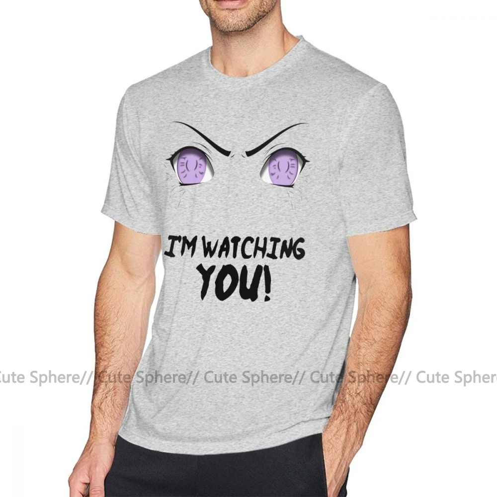 Sharingan футболка Sharingan Byakugan Eye I M Watching You, модная футболка с коротким рукавом, Мужская футболка из 100 хлопка, потрясающая футболка - Цвет: Gray