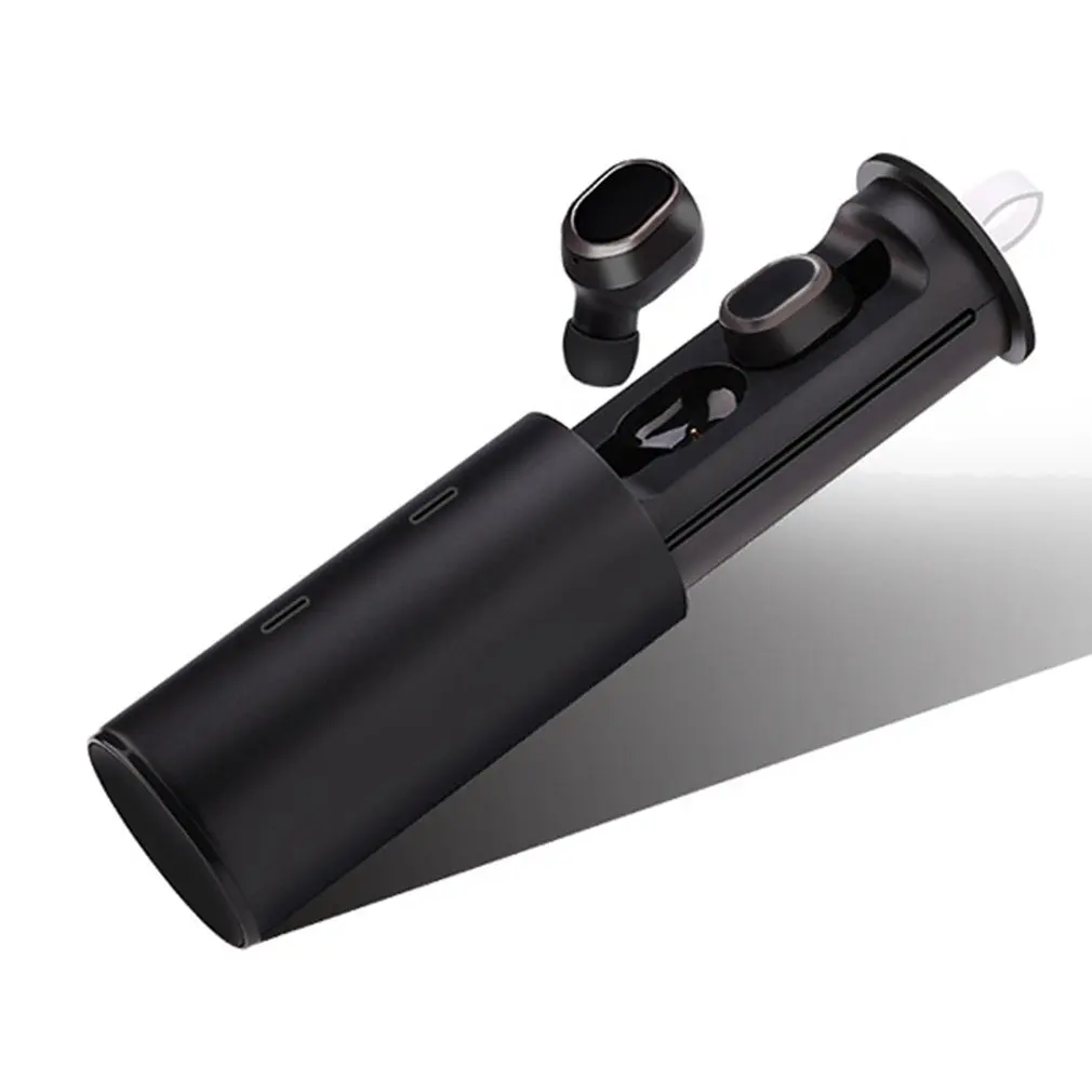 ONLENY TWS-18 Bluetooth беспроводная гарнитура наушники мини-вкладыши магнит зарядное устройство коробка металлическая музыка спорт телефон громкой связи HD микрофон - Цвет: Twilight
