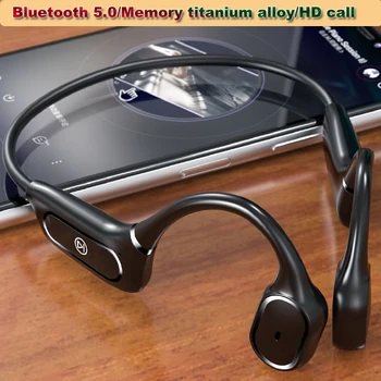 

IP55 Waterproof Bluetooth 5.0 Bone Conduction Headset Smart Touch Headphone with MIC for HD Handsfree Protect Hearing