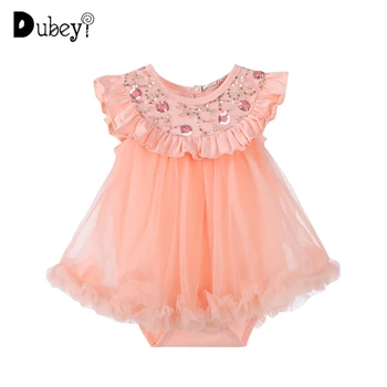 

First Birthday Outfit Girl Embroidery Princess Dress Baby Birthday Dress Elegant Sleeveless Summer Sequined Costumes