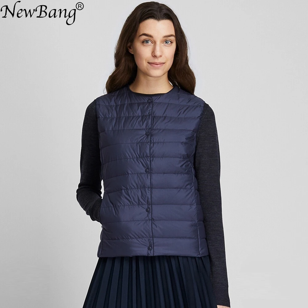 

NewBang Women's Warm Vests Ultra Light Down Vest Women Matt Fabric Waistcoat Portable Warm Sleeveless Winter Liner