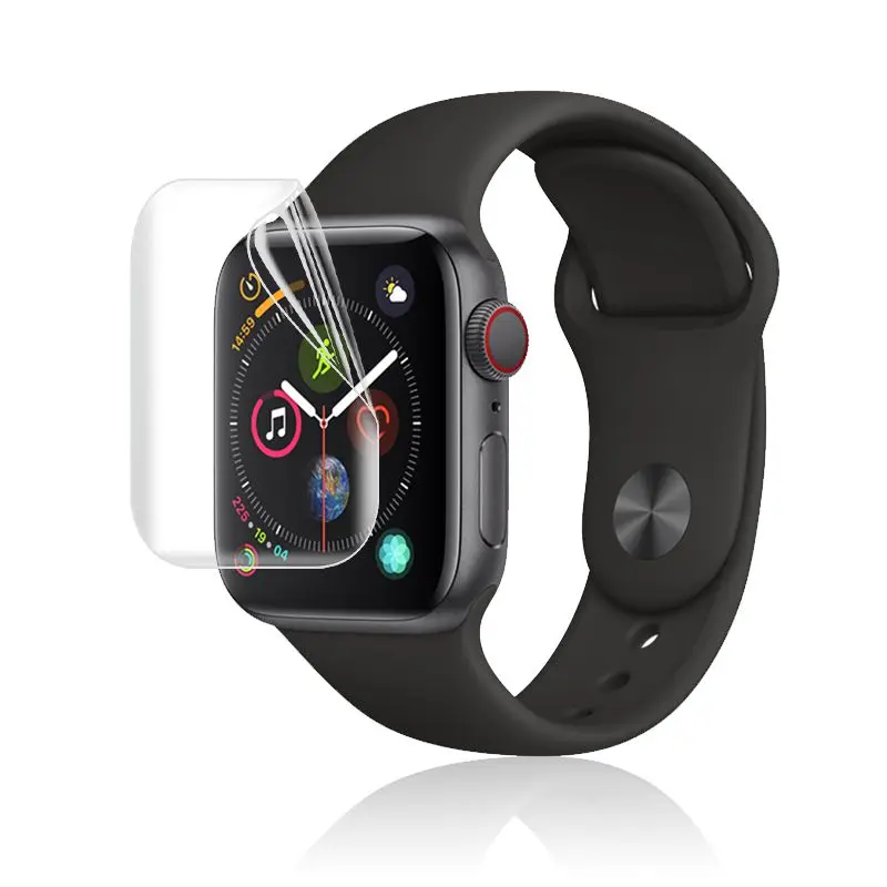Мягкая пленка для наручных часов Apple Watch, версии 5 4 3 2 1 часы Чехол Крышка полосы Чехол, 42 мм, 38 мм, версия Экран протектор 40 мм 44 мм для наручных часов iWatch серии 5