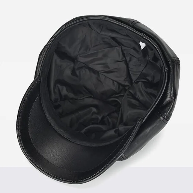SHALUOTAOTAO Snapback модная осенне-зимняя теплая Кепка s для женщин трендовая Мужская Ретро восьмиугольная кепка натуральная кожа шляпа новинка