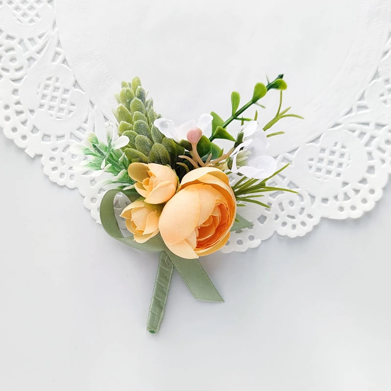 boutonniere wedding accessories brooch flowers corsage groom pin (19)