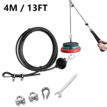 

Fitness Pulley Cable System DIY Loading Pin Lifting Triceps Rope Machine Workout Adjustable Length Home Gym Sport Accessories