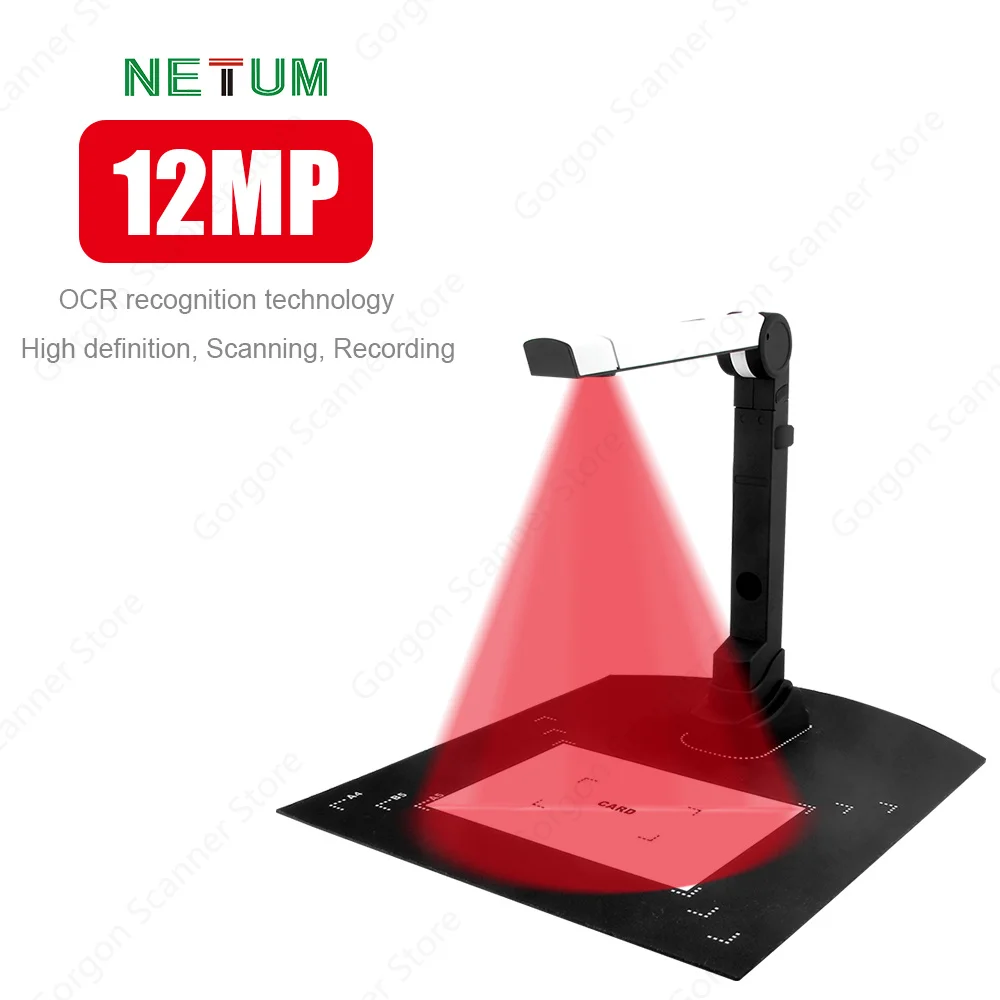 Сканер NETUM для документов с камерой 12 МП автофокус портативный сканер чтения книг